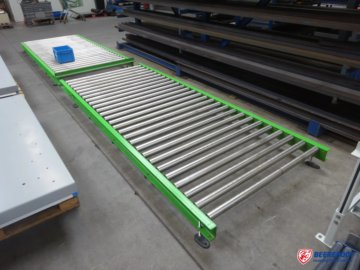 Rollenbaan met RVS rollen